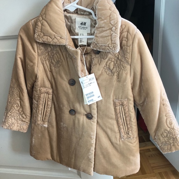 H&M Jackets & Blazers - H&M Studio Fall Velvet Toddler Coat